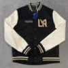 Los Angeles FC Black and White Letterman Varsity Jacket