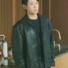 Love Next Door Jung Hae in Black Leather Jacket Side