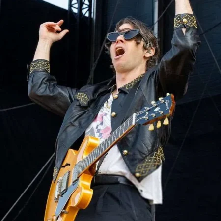 Mark Foster Lollapalooza Chicago Illinois 2025 Black Leather Jacket