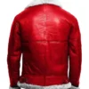 Men Christmas B3 Bomber Aviator Leather Jacket Back