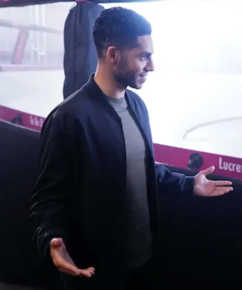 Mena Massoud 9 1 1 Lone Star Salim Cotton Bomber Jacket webp