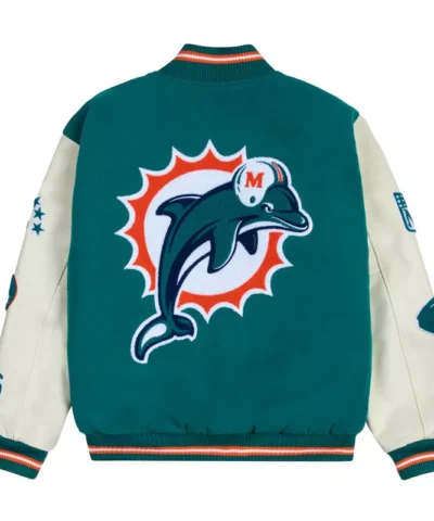 Miami Dolphins Sunshine State Aqua Letterman Jacket For Sale