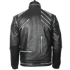 Michael Jackson Beat It Black Leather Jacket Back
