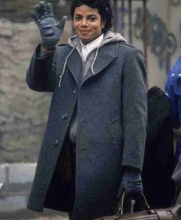 Michael Jackson Grey Wool Coat