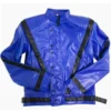 Michael Jackson Thriller Blue Leather Jacket