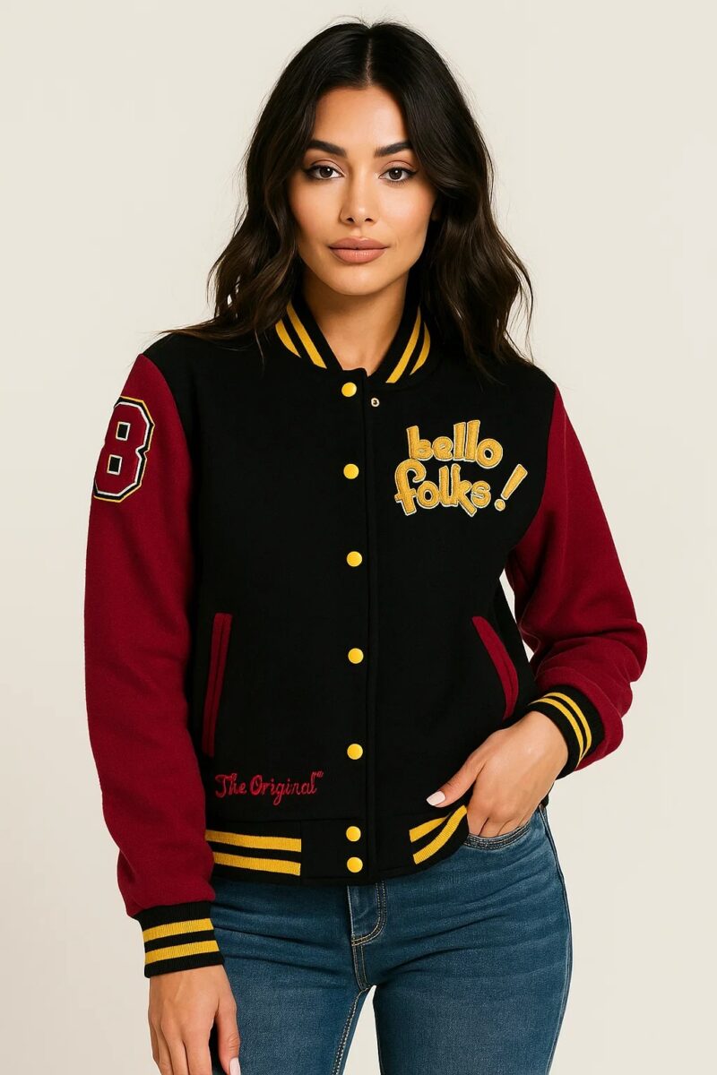 Mickey Mouse and Pluto Hello Folks Varsity Letterman front