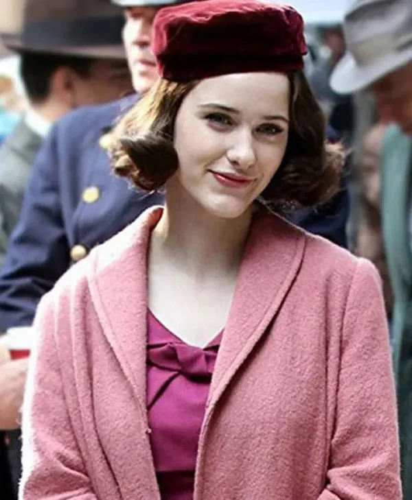 Miriam Maisel The Marvelous Mrs Maisel Rachel Brosnahan Pink Woolen Coat