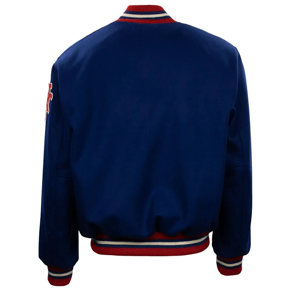 NY Giants 1932 Varsity Blue Jacket back webp