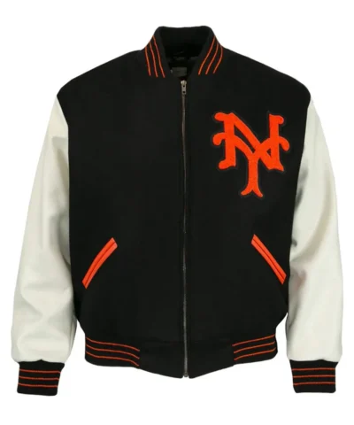 NY Giants 1951 Letterman Black and White Jacket