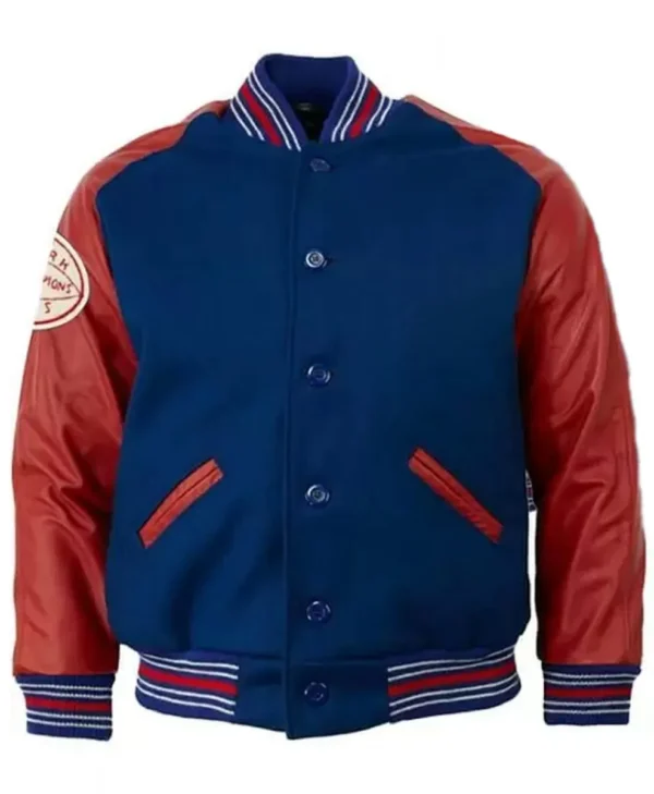 NY Giants Andrew Thomas Varsity Jacket webp
