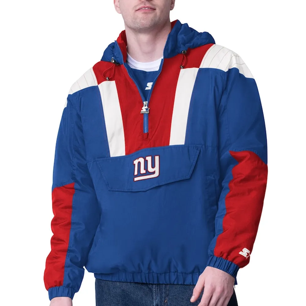 NY Giants Charger Half Zip Pullover Jacket webp