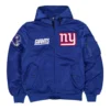 NY Giants Historic L 2B Hooded Bomber Jacket webp
