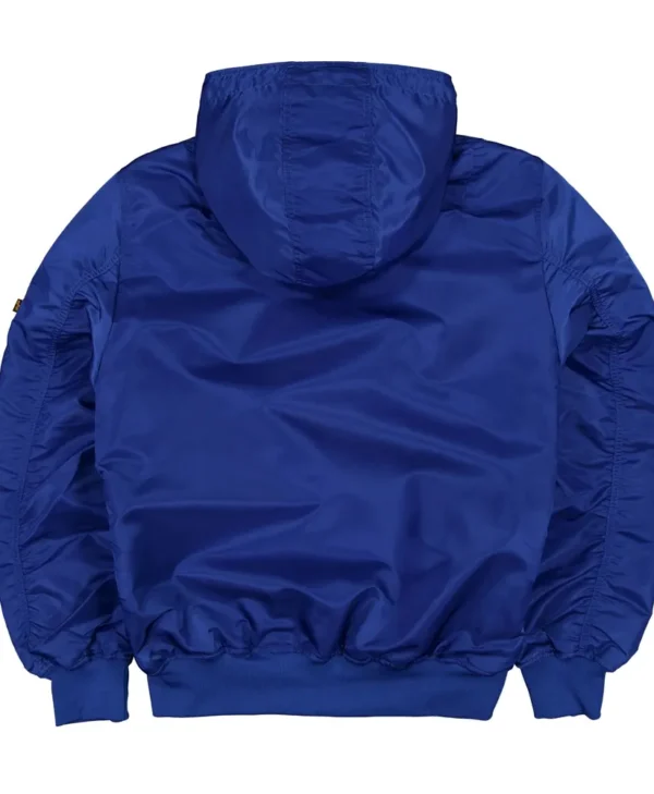 NY Giants Historic L 2B Hooded Bomber Jacket back webp