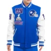 NY Giants Mash Up Varsity Jacket webp