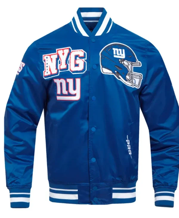 NY Giants Mashup Classic Rib Satin Jacket webp