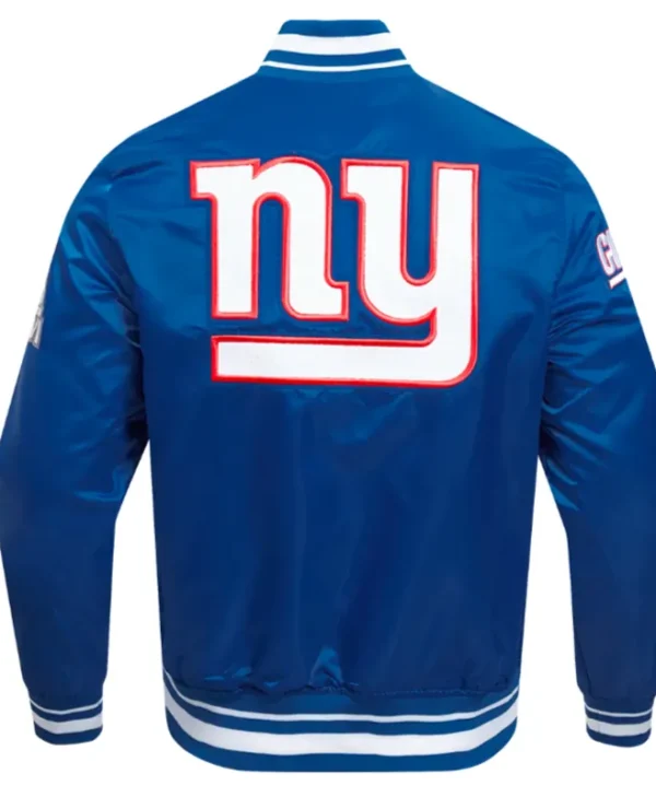 NY Giants Mashup Classic Rib Satin Jacket back webp