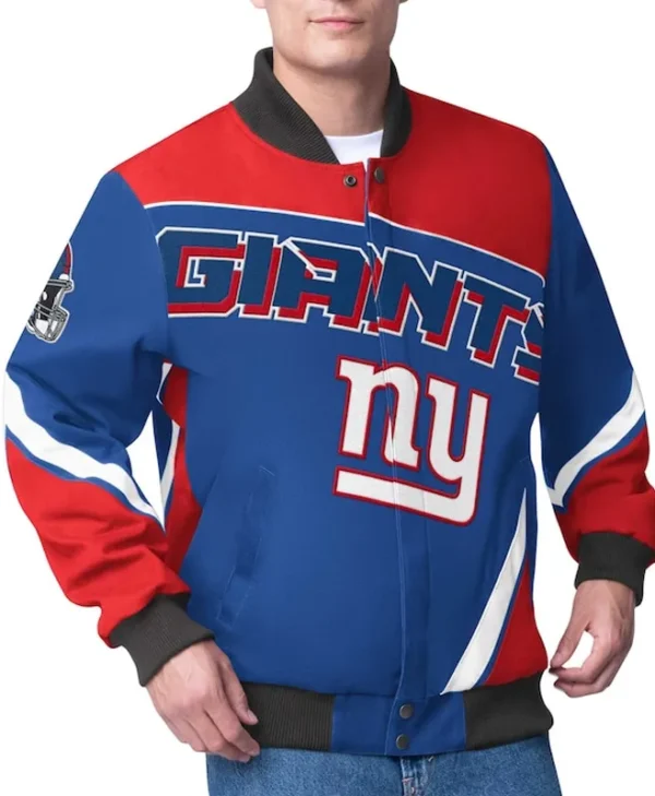 NY Giants Maximum Racing Royal Jacket webp