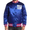 NY Giants NFL Satin Blue Jacket webp