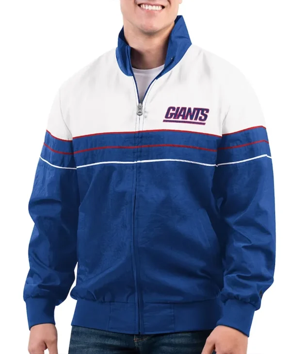 NY Giants Nylon Full Zip Jacket webp