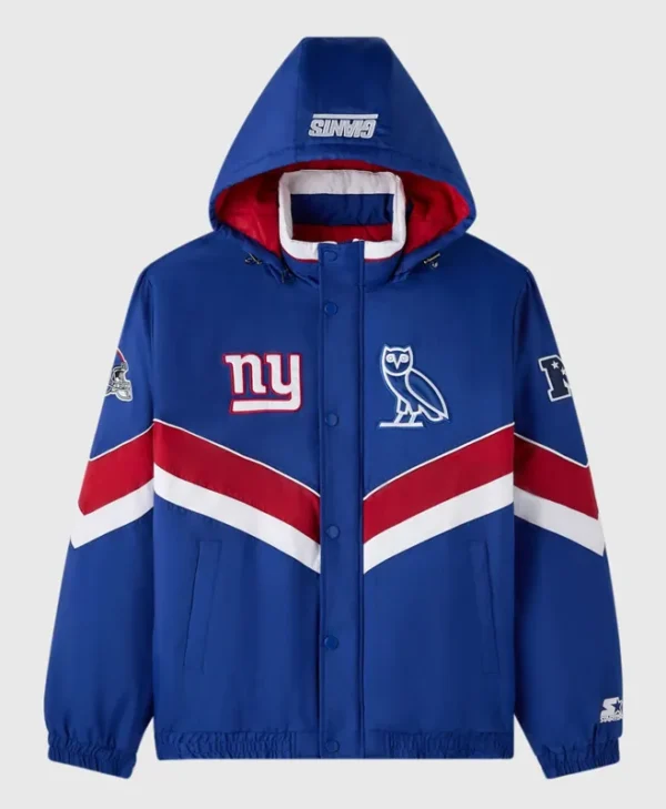 NY Giants OVO Sideline Puffer Jacket webp