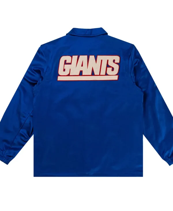 NY Giants Royal Satin Windbreaker back webp