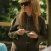 Natasha Lyonne Poker Face Green Fringe Jacket webp