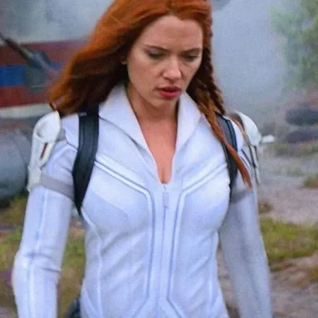 Natasha Romanoff Scarlett Johansson Jacket closeup webp