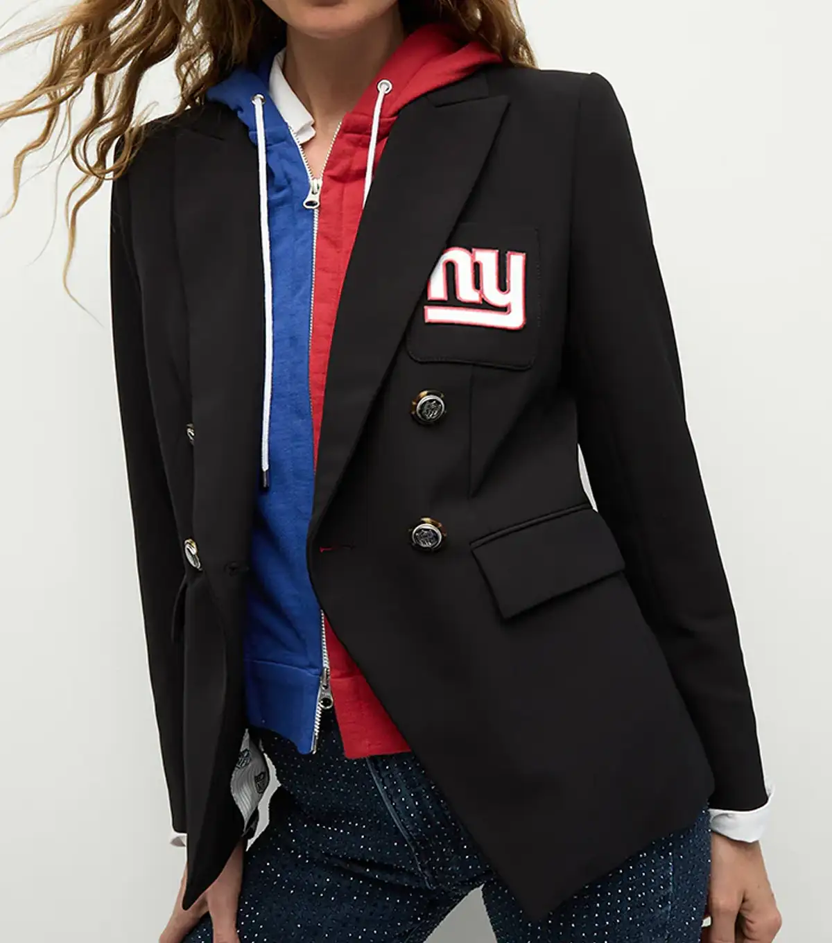 New York Giants Black Blazer Front webp