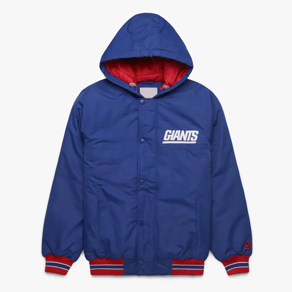 New York Giants Blue Hooded Jacket webp