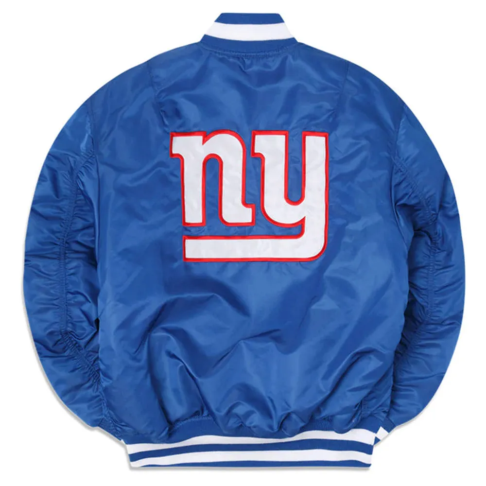 New York Giants Bomber MA 1 Jacket back webp