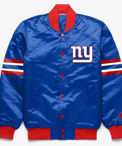 New York Giants Button Down Royal Jacket
