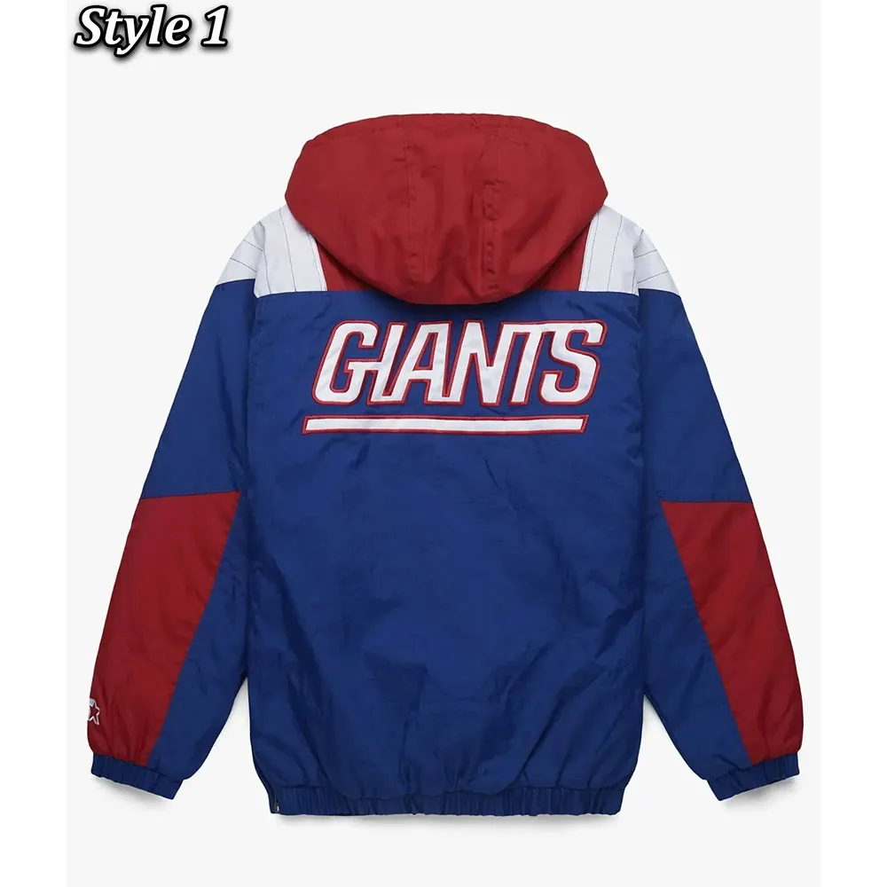 New York Giants Pullover Jacket back webp