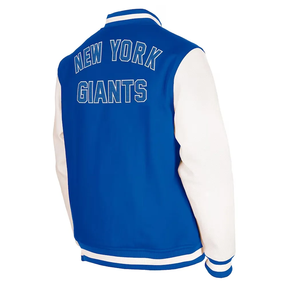 New York Giants Third Down Varsity Jacket back webp