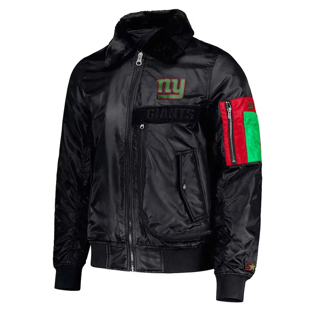 New York Giants Ty Mopkins Black Jacket webp