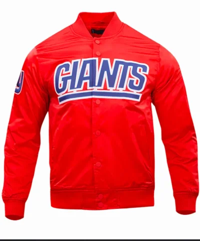 New York Giants Wordmark Satin Jacket