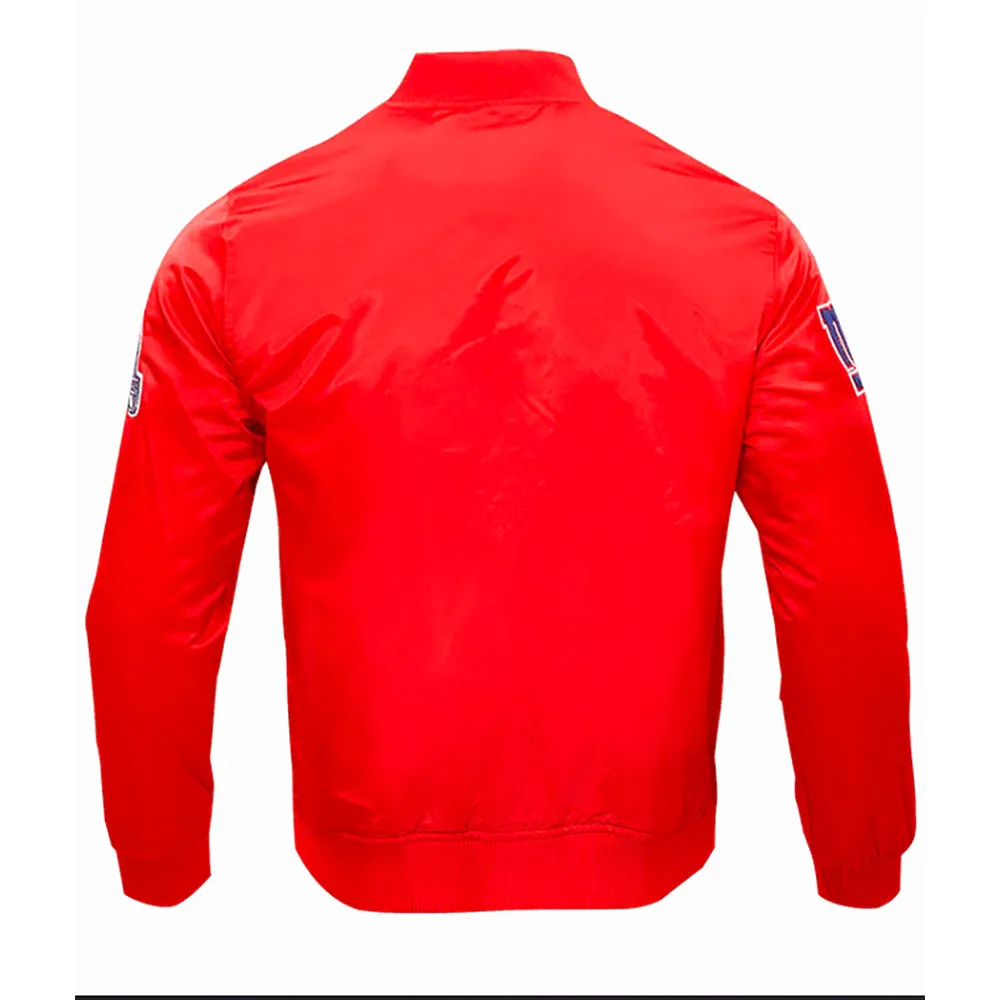New York Giants Wordmark Satin Jacket back webp