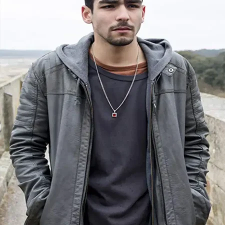 Omar Ayuso Elite Omer Shanaa Black Leather Jacket webp