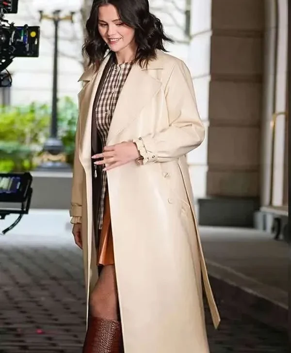 Only Murders In The Building 2025 Selena Gomez Beige Coat