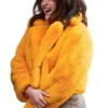 Only Murders in the Building S04 Mabel Mora Yellow Sherpa Jacket