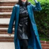 Only Murders in the Building S05 Selena Gomez Blue Leather Coat