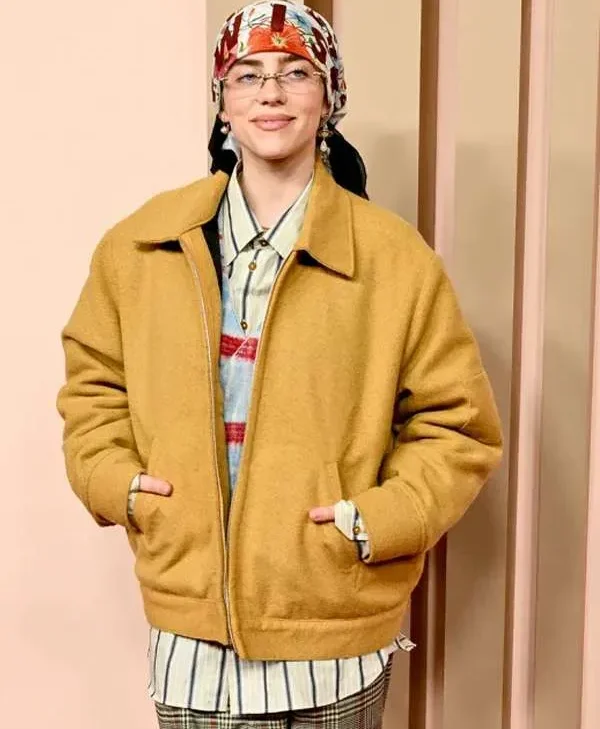 Oscars 96th Luncheon Billie Eilish Yellow Jacket