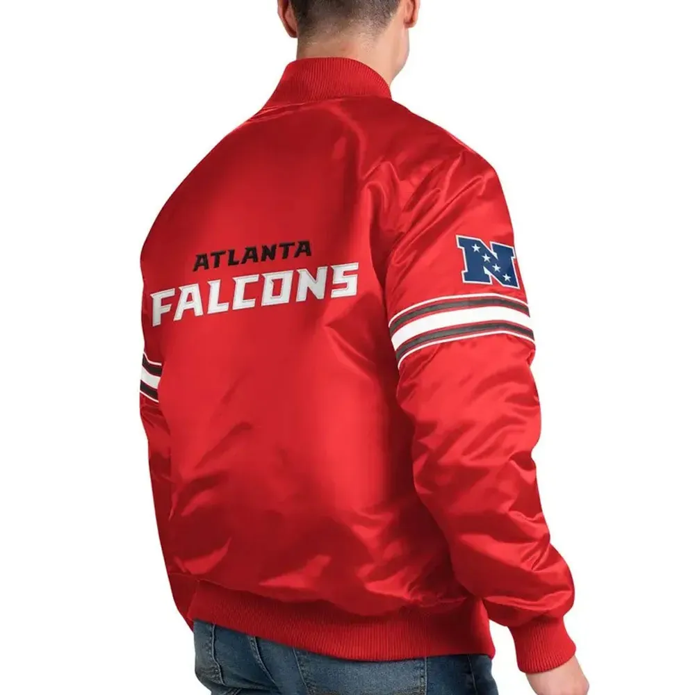 Pick and Roll Atlanta Falcons Satin Jacket back webp
