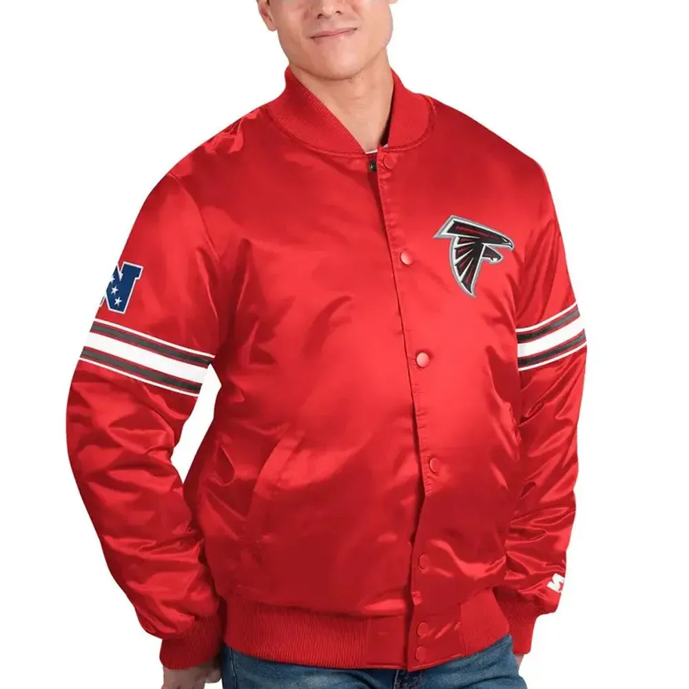 Pick and Roll Atlanta Falcons Satin Jacket webp