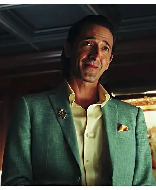 Poker Face 2023 Adrien Brody Blue Blazer webp