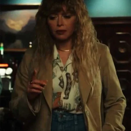 Poker Face 2023 Natasha Lyonne Brown Coat front webp