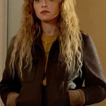 Poker Face 2023 Natasha Lyonne Leather Jacket frontt webp