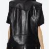 Poker Face 2023 Ruby Ruin Black Leather Vest back webp