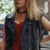 Poker Face 2023 Ruby Ruin Black Leather Vest closeup webp