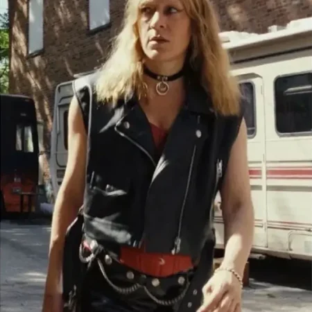 Poker Face 2023 Ruby Ruin Black Leather Vest left webp