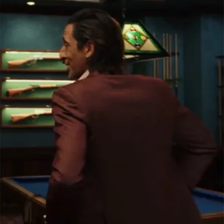 Poker Face 2023 Sterling Frost Jr Maroon Blazer back webp